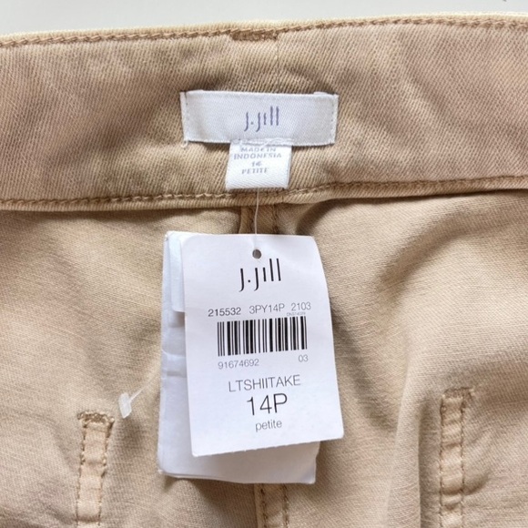 NEW J. Jill Pants Women’s 14 Petite High Rise Skinny Shiitake Stretch Bottoms P - Picture 3 of 6